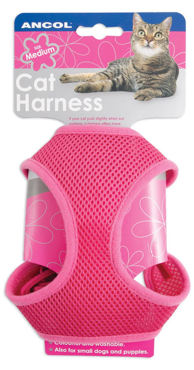 Ancol Soft Harness & Lead Pink Medium